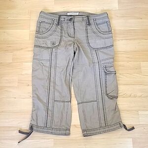 C&A Clockhouse Women Short Shorts Bermuda Summer Cargo Khaki Size 28